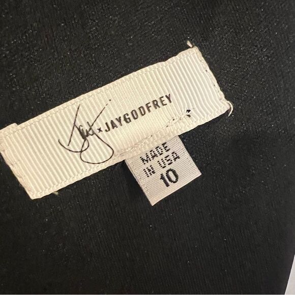 NWOT Jay Godfrey black cutout halter gown in black size 10 with front sl… - Picture 12 of 13